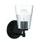 Designers Fountain Ingo 5in 1-Light Matte Black Modern Indoor Wall Sconce with Clear Ribbed Glass Shade D230M-1B-MB - alternate 1
